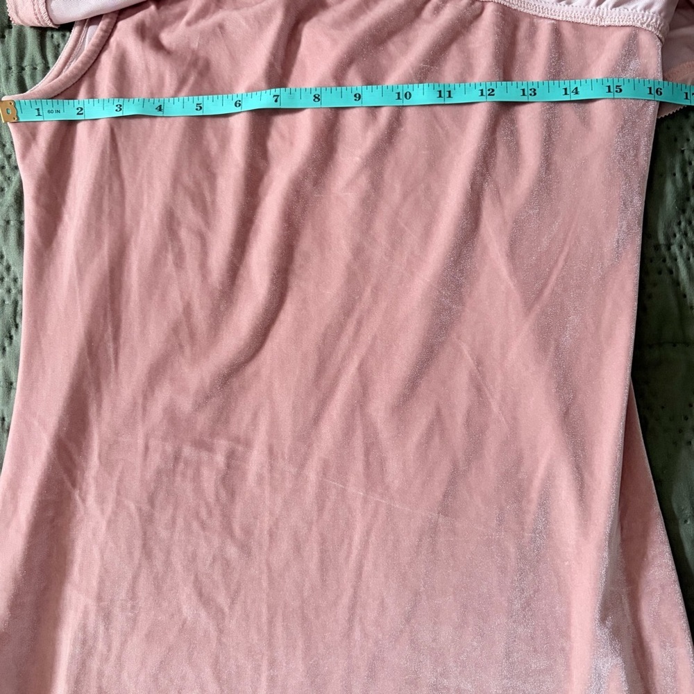 NWT Sugar + Lips Rose Pink Velvet One Shoulder Ruffle Mini Dress Size Large - Picture 8 of 8